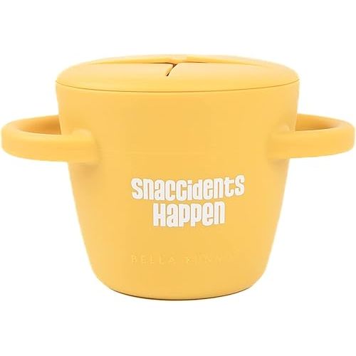 Bella Tunno Happy Snacker – Spill Proof Snack Cups for Toddlers and Babies, Snack Containers Made from Silicone BPA Free, Soft Opening & Removable Lid (Snaccidents)