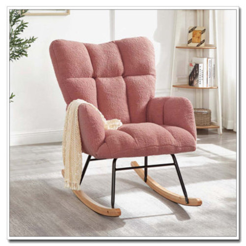 George Oliver Teddy Fabric Rocking Chair | Wayfair