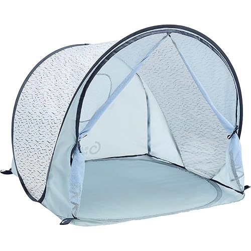 Babymoov Anti-UV Blue Waves Tent UPF 50+ Sun Protection with Pop Up System for Easy Use & Transport (Summer 2024 Edition)