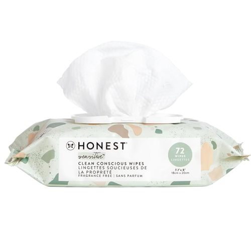 The Honest Company Unscented Wipes Over 99% Water Compostable Plant-Based Baby Hypoallergenic for Sensitive Skin EWG Verified Geo Mood 72 Count