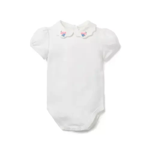 Baby Embroidered Collar Bodysuit