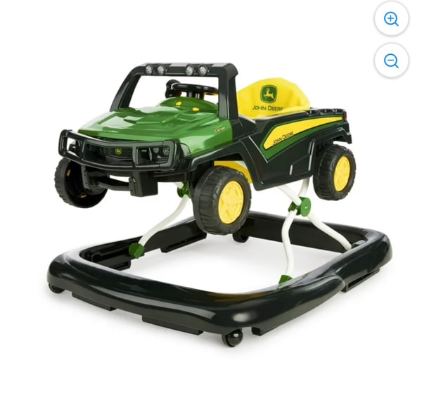 Free Shipping! Bright Starts John Deere Gator 4-in-1 Baby Walker with Removable Steering Wheel, Green