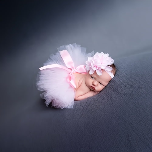 adorable pink ballet tutu headband set perfect
