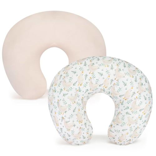 Accmor 2 Pack Nursing Pillow Covers, Stretchy Nursing Cover for Breastfeeding, Ultra Soft Comfortable Pillow Slipcover for Baby Girls Boys Newborn