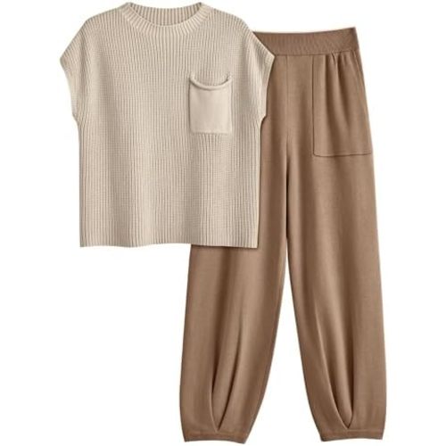 LILLUSORY 2 Piece Knit Sets For Women Trendy Sweatsuit Sets