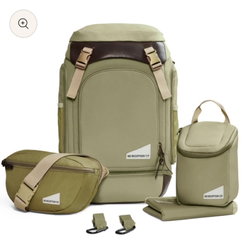 No Reception Club | Best Travel Diaper Bag set - Olive