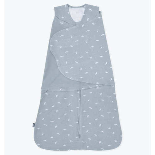 Blue Bird Print Cotton Swaddle Newborn | HALO