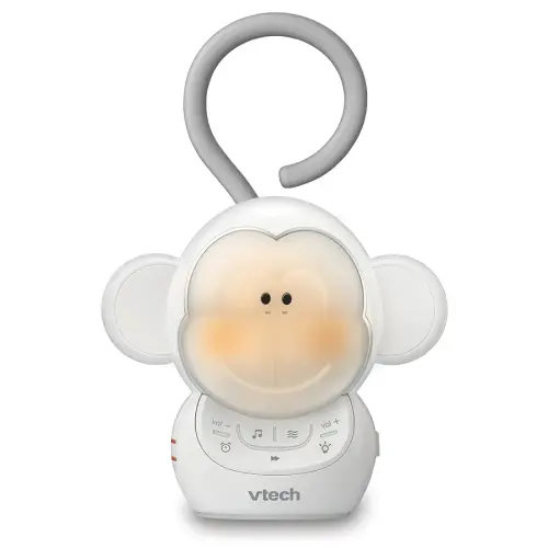VTech Communications BC8211 Myla The Monkey Baby Sleep Soother with a White Noise Sound Machine Featuring 5 Soft Ambient Sounds, 5 Calming Melodies & Soft-Glow Night Light, 1 Count (Pack of 1)