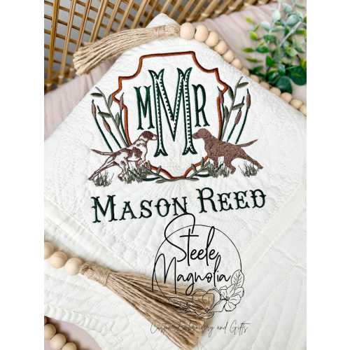 GSP Dog Nursery Decor Baby Quilt Crib Bedding