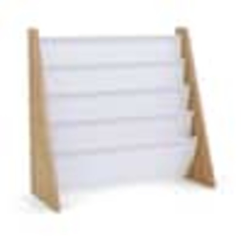 Humble Crew Journey Collection Natural and White 4-Pocket Storage Book Rack WO173