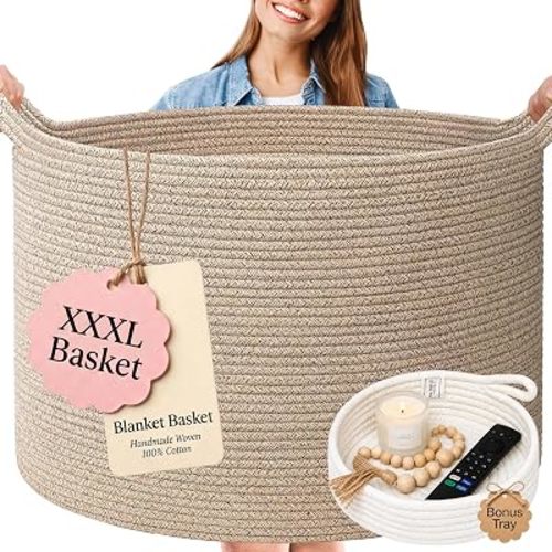 Huddle XXXLarge WASHABLE Blanket Basket for Living Room,Toys Storage, Baby