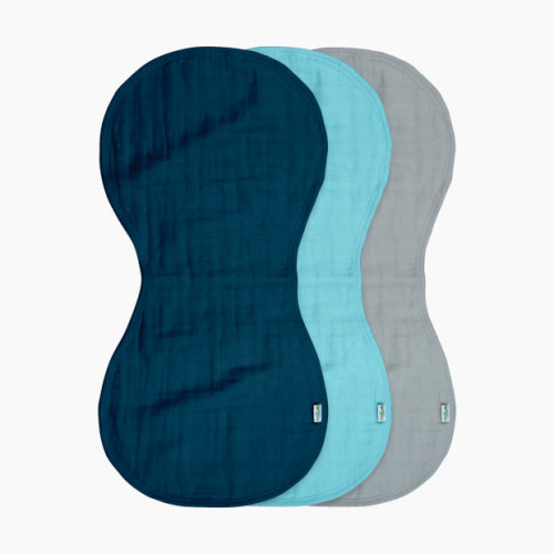 GREEN SPROUTS Muslin Burp Cloths (3 Pack) - Blue Set