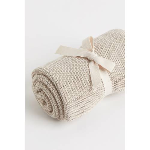 MOSS-STITCHED COTTON BABY BLANKET