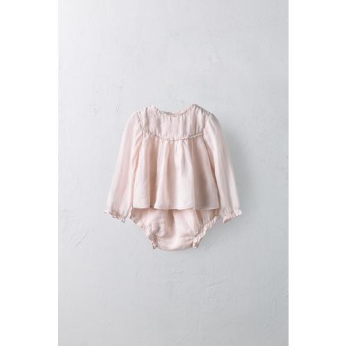 1-24 MONTHS/ 100% RAMIE BLOUSE AND BLOOMERS SET LIMITED EDITION - Dusty pink | ZARA United States