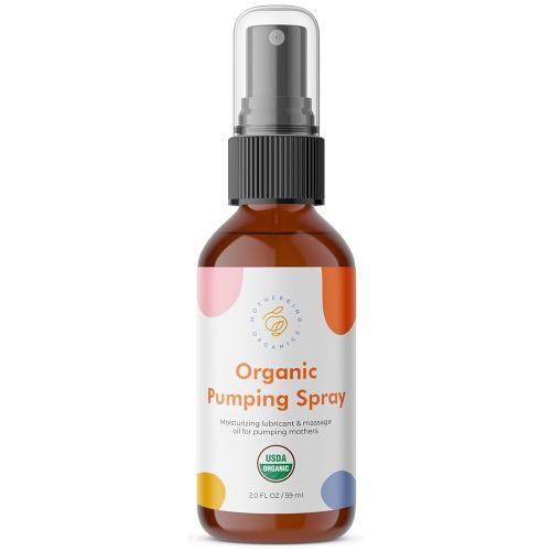 Motherkind Pumping Spray, Helps Chafing, Clogged Duct Relief, Lanolin-free Pump Spray Safe for Baby and Mama, USDA Certified Organic Breast Pump Spray, Soothing and Nourishing for Pumping Moms (2 oz)
