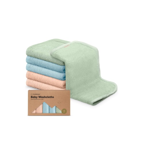 KeaBabies Deluxe Baby Washcloths, Mellow