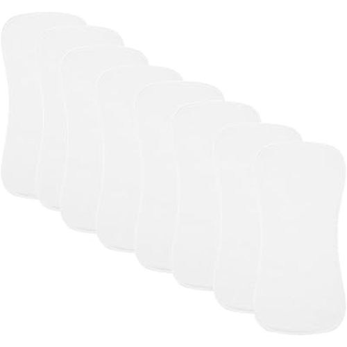 8 Pack Baby Burp Cloths, Unisex for Boys and Girls, Super Absorbent and Soft Towel,Solid Color (White)