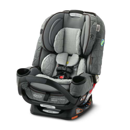 Graco Premier 4Ever DLX Extend2Fit SnugLock 4-in-1 Car Seat featuring Anti-Rebound Bar, Midtown Collection, Grey