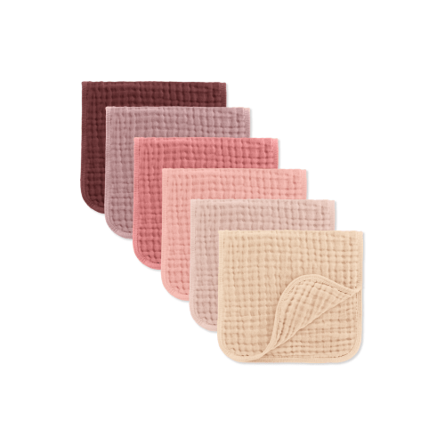 Muslin Burp Cloths - Pack of 6