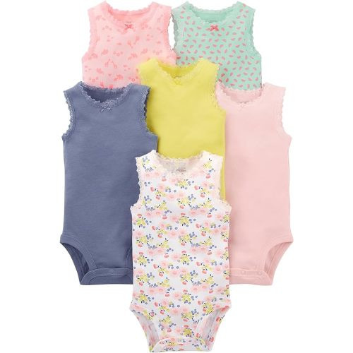 Simple Joys by Carter's baby-girls 6-pack Short-sleeve Bodysuit