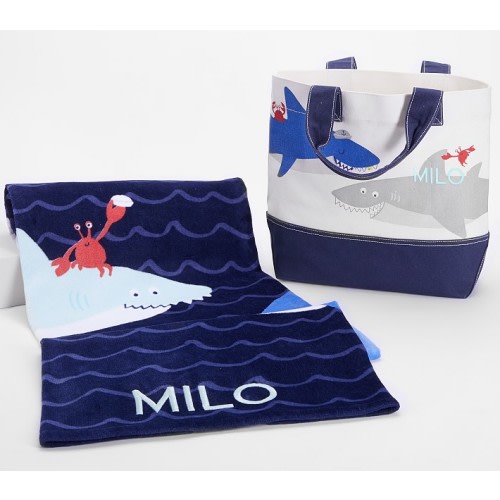 Shark Tote & Towel Set