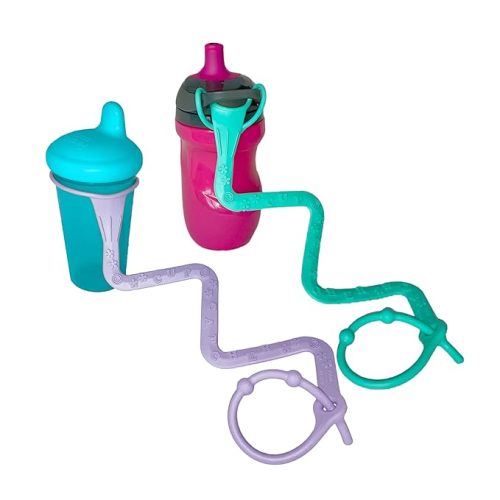 Brilli Baby Sippy Cup Catcher, 2-Pack - Lavender & Aqua