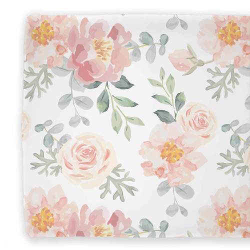 Ella's Dusty Rose Vintage Floral - Changing Pad Cover*