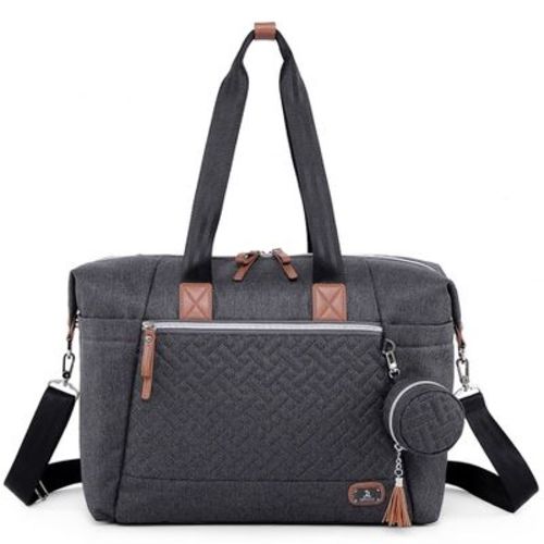 Dikaslon Diaper Bag Tote With Pacifier Case And Changing Pad Baby Bag For Boys And Girls, Navy Blue