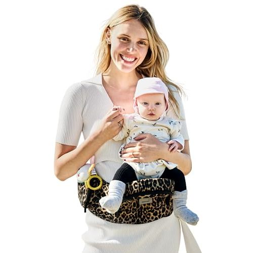 GROWNSY Baby Hip Carrier with Seat, Supportive Hip Side Seat Carrier for Baby Child Toddler(8-50lbs), Large Capacity Pockets, Adjustable Waistband, Leopard