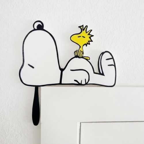 Over The Door Frame Corner Decoration with Beagle Dog & Bird and Sleeping Dog Design Christmas Gift