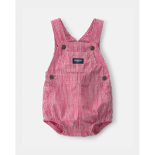Baby Hickory Stripe Bubble Romper - Red/Ivory - OshKosh B'gosh | Carter's