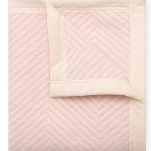 Harborview Herringbone Ballet Pink Mini Blanket