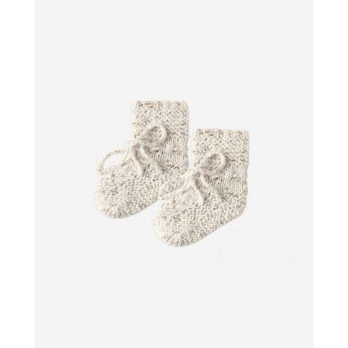 Knit Booties || Natural Confetti – Quincy Mae