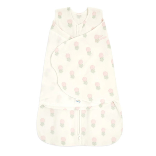 Micro-Fleece Baby Swaddle Block Flower | Newborn | HALO US