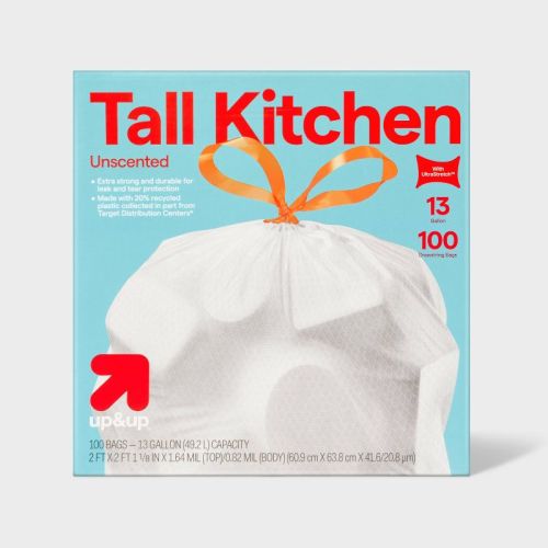 UltraStretch 13 Gallon Tall Kitchen Drawstring Trash Bags - Unscented