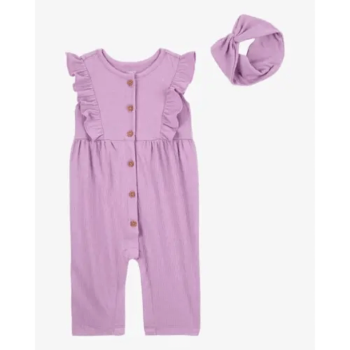 Baby 2-Piece Jumpsuit & Headwrap Set - Carter's | Carter's