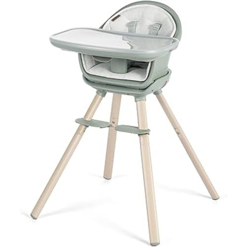 Maxi-Cosi Moa 8-in-1 High Chairs for Babies and Toddlers, Machine Washable Infant High Chair, Compact, Convertible High Chair Lightweight Design, Classic Green