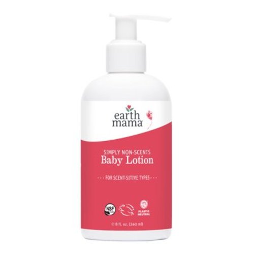 Earth Mama Organics Simply Non-Scents Baby Lotion for Sensitive Skin, Newborn & Child 8.0 fl oz