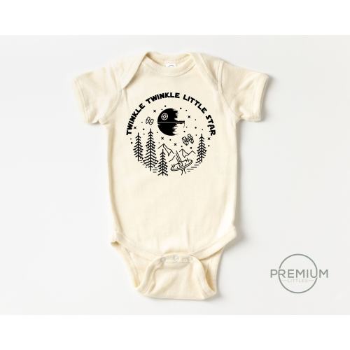 Twinkle Twinkle Little Star Onesie® | 100% Premium Cotton | Cream Color | Available in SS Onesie® LS Onesie® and Toddler Shirt