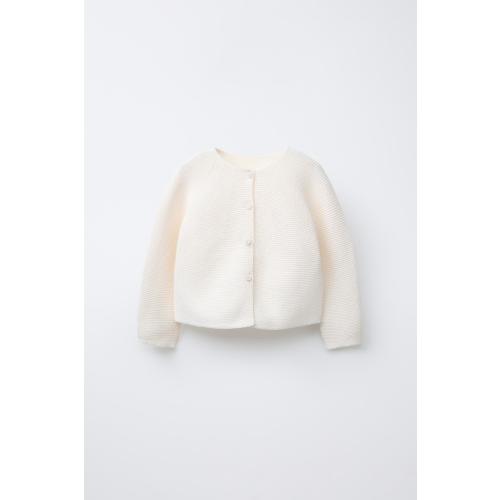 SEED STITCH KNIT JACKET - Ecru | ZARA United States