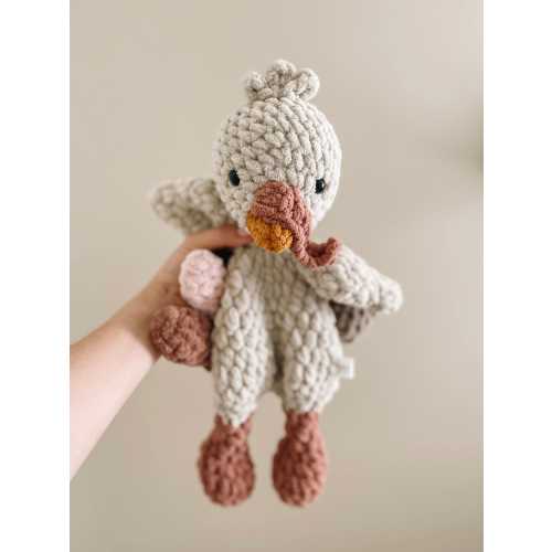 MADE TO ORDER | Turkey Snuggler, Turkey Stuffie, Turkey Stuffed Animal, Plush Crochet Lovey, Crochet Animal, Baby