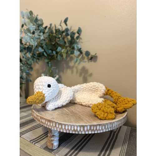 Goose Snuggler | Lovey | Crochet Goose