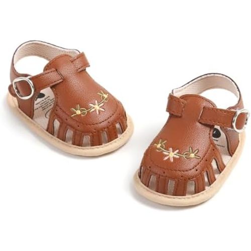 Infant Baby Boys Girls Sandals Summer Baby Wedding Dress Flat Shoes Newborn Crib Shoes First Walkers Prewalkers Shoes