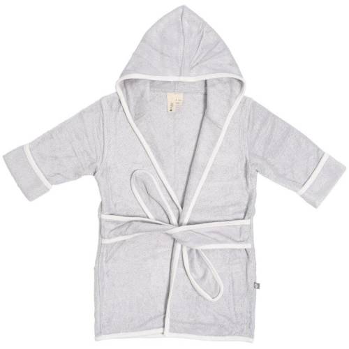 Toddler Bath Robe in Storm with Cloud Trim