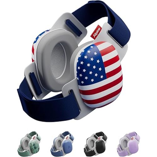 Alpine Muffy Baby Comfort, America250 Special Edition, Protects Hearing for Babies & Toddlers, CE & ANSI Certified, Safe fit & Comfort, Multi-adjustable from 3 months up to 5 yrs, 24dB, Fourth of July