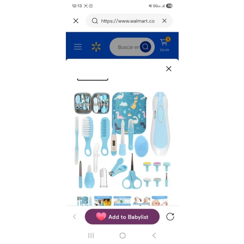 Baby Healthcare and Grooming Kit,20 in 1 Electric Safety Nail Trimmer Baby Nursery Set Newborn Nursery Health Care Set with Hair Brush Comb for Infant Toddlers Kids Baby Shower Gifts-Blue