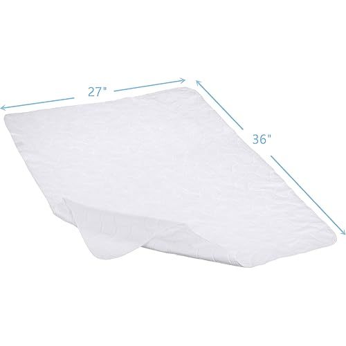 American Baby Company 2 Pack Waterproof Quilt-Like Flat Reusable Multi-use Protective Mattress Pad Cover for Babies, Adults and Pets, White