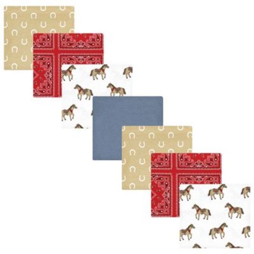 Hudson Baby Infant Boy Cotton Flannel Receiving Blankets Bundle, Cowboy, One Size