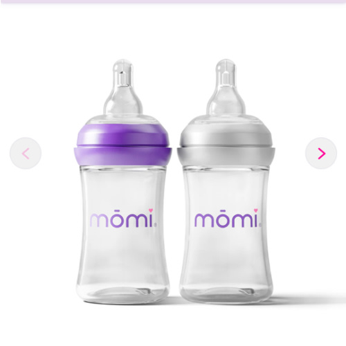 mōmi breast-like bottle set, glass