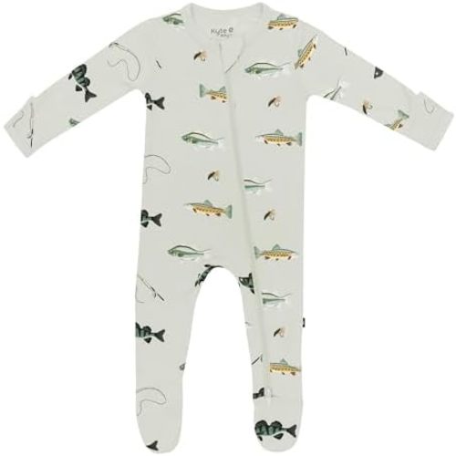 KYTE BABY Unisex Zipper Closure Footies, Rayon Made From Bamboo, 0-24 Months